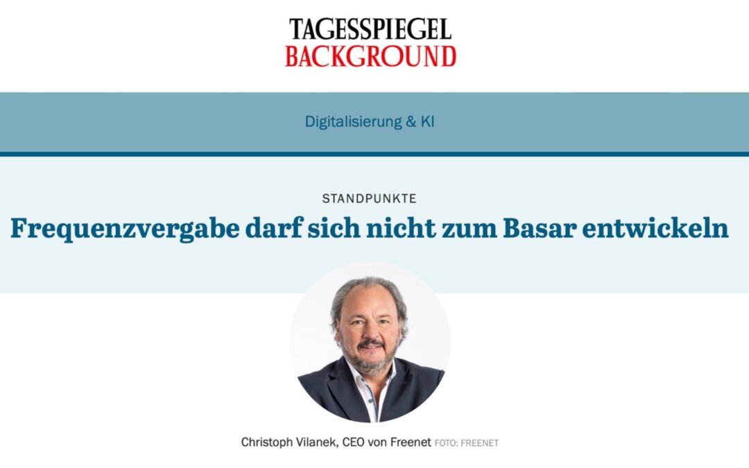 Die Frequenzvergabe darf sich nicht zum Basar entwickeln